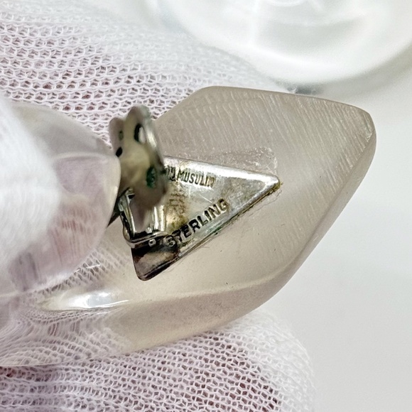 Patricia Von Musulin sterling silver lucite earrings - GM301 - Picture 5 of 7